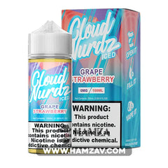 Cloud Nurdz Grape Strawberry Iced - Premium Liquid