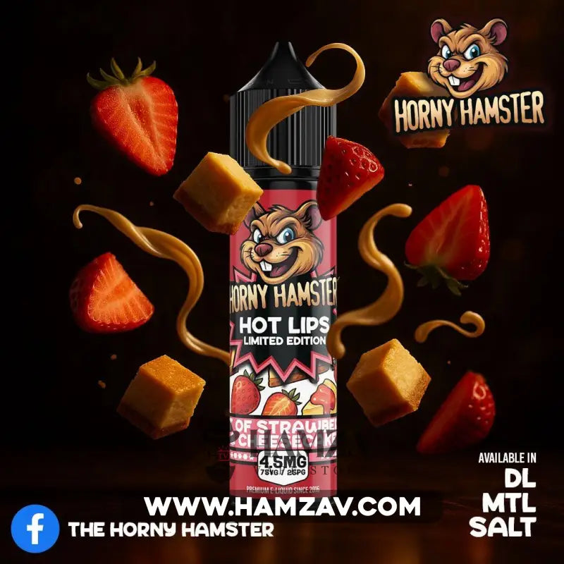 Horny Hamster E Juice Hot lips Limited Edition - هورني هامستر هوت ليبس ليمتد اديشن - Egyptian Liquid