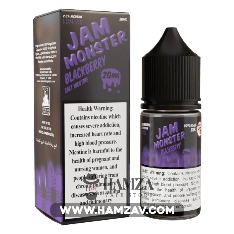 Jam Monster Saltnic Blackberry - Premium Liquid