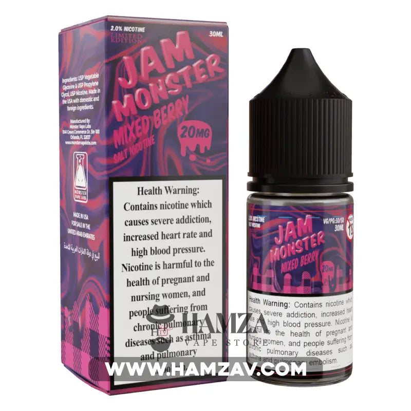 Jam Monster Saltnic Mixed Berry - Premium Liquid