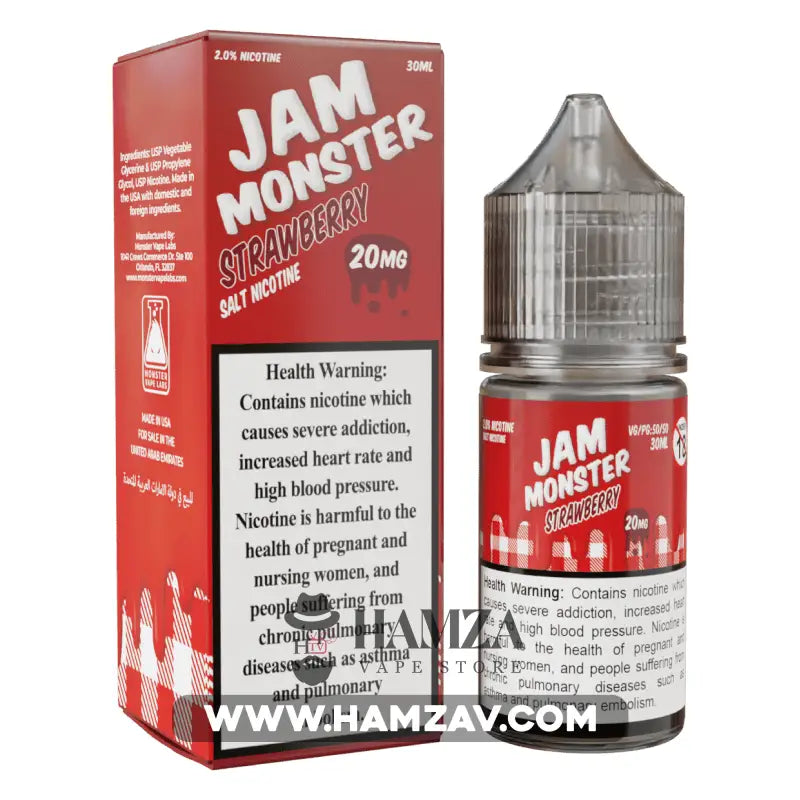 Jam Monster Saltnic Strawberry - Premium Liquid