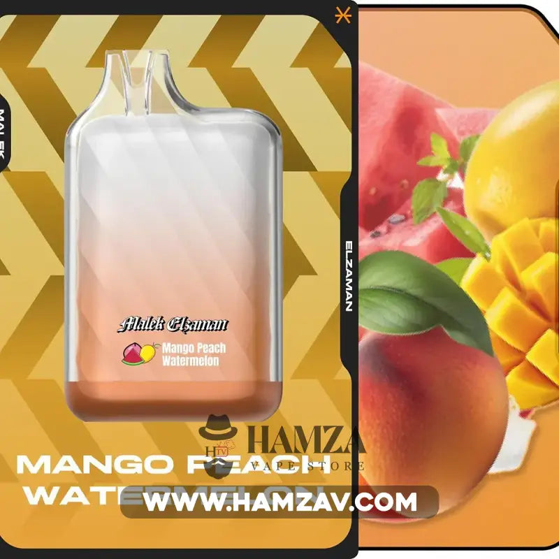 Malek El Zaman Disposable 10000 Puffs Mango Peach Watermelon - ملك الزمان ديسبوزابل مانجو خوخ بطيخ