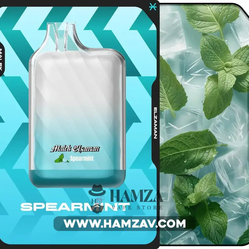 Malek El Zaman Disposable 10000 Puffs Spearmint - ملك الزمان ديسبوزابل نعناع مثلج