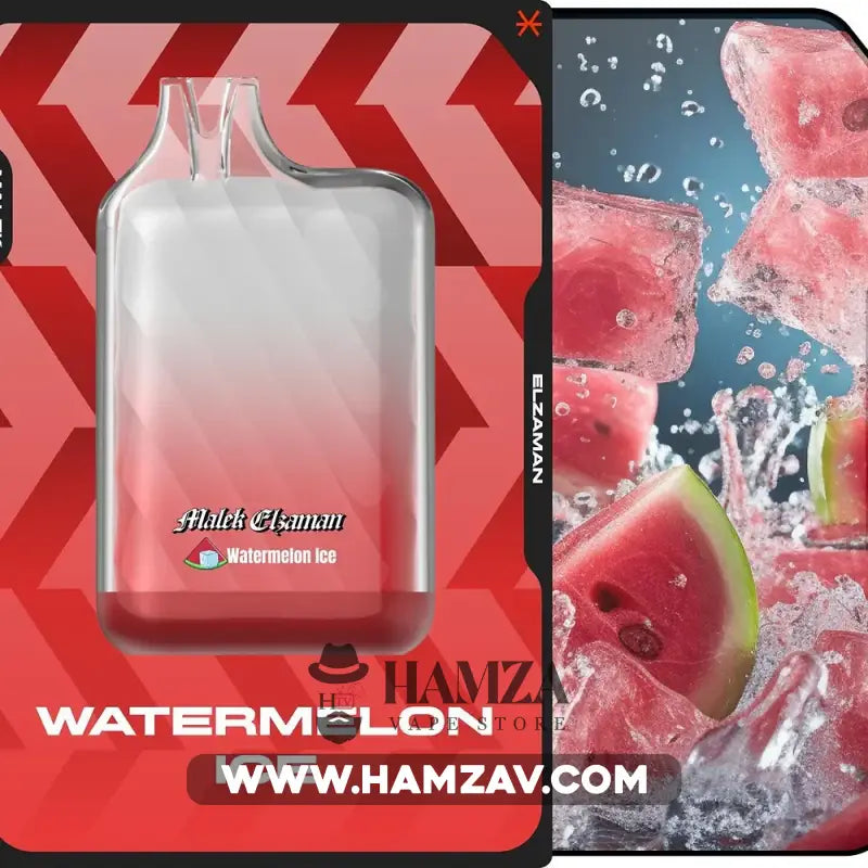 Malek El Zaman Disposable 10000 Puffs Watermelon Ice - ملك الزمان ديسبوزابل بطيخ مثلج
