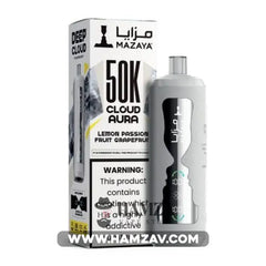 Mazaya Disposable Cloud Aura 50K Puff Lemon Passion Fruit Grapefruit - مزايا ديسبوزابل كلاود أورا 50 ألف بف ليمون باشن