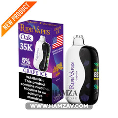Ripe Vapes Oak Disposable up to 35000 Puff Grape - رايب فيب أوك ديسبوزابل 35000 باف عنب - 35000 / 2% - Disposable