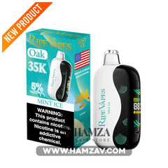 Ripe Vapes Oak Disposable up to 35000 Puff Mint ice - رايب فيب أوك ديسبوزابل 35000 باف نعناع أيس - 35000 / 2%
