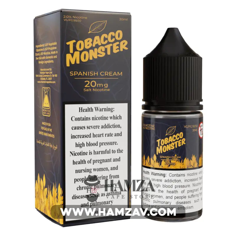 Tobacco Monster Saltnic Spanish Cream - Premium Liquid