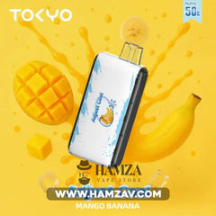 ADJUST COOL Disposable 50K Puffs Mango Banana - أدجوست كول 50 الف بف مانجو موز 50000 / 750MAH / 30ML Disposable