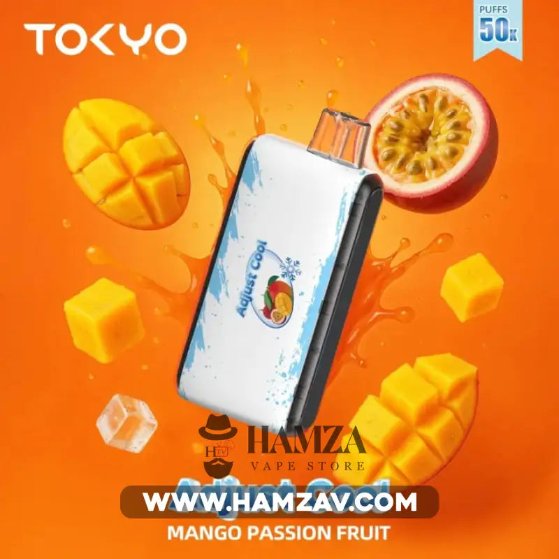 ADJUST COOL Disposable 50K Puffs Mango Passion Fruit - أدجوست كول 50 الف بف مانجو باشن فروت 50000 / 750MAH / 30ML