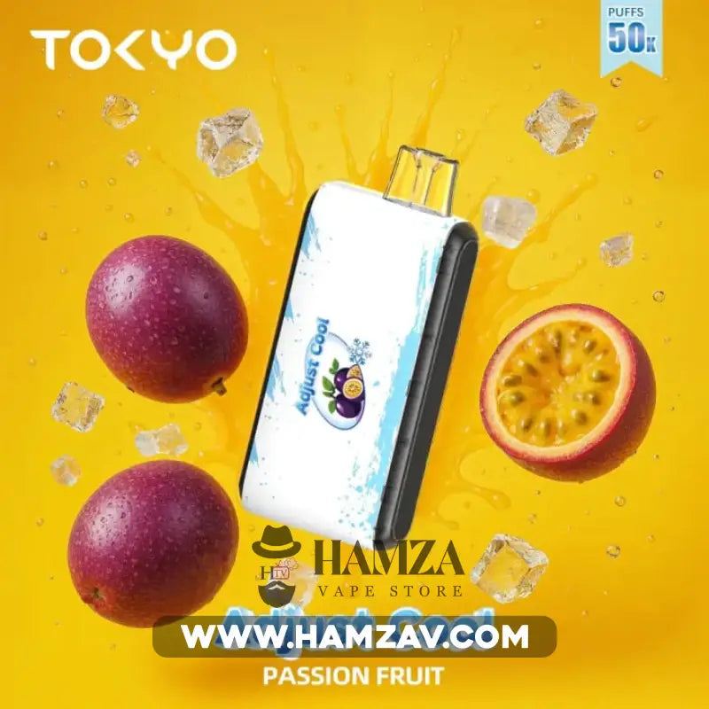 ADJUST COOL Disposable 50K Puffs Passion Fruit - أدجوست كول 50 الف بف باشن فروت 50000 / 750MAH / 30ML Disposable