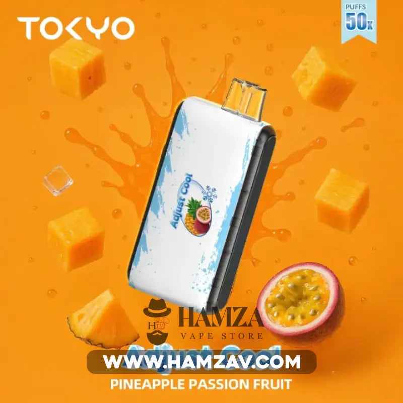 ADJUST COOL Disposable 50K Puffs Pineapple Passion Fruit - أدجوست كول 50 الف بف باشن فروت اناناس 50000 / 750MAH / 30ML
