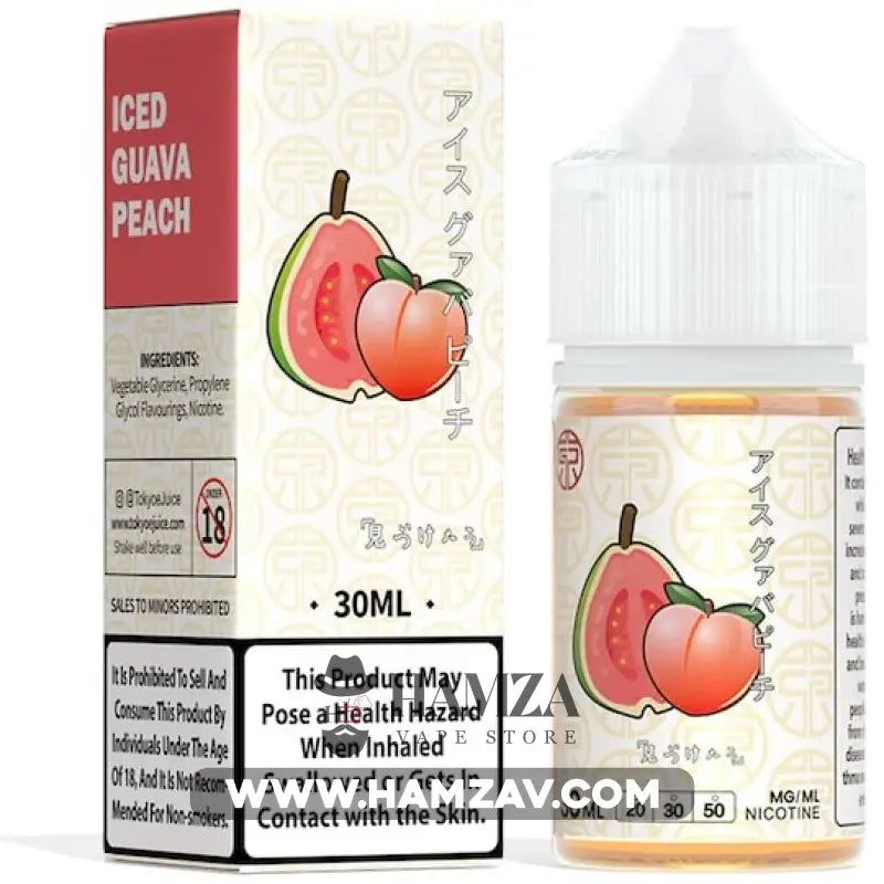 Tokyo E Juice Saltnic Iced Guava Peach - طوكيو سولت جوافة خوخ ساقع Premium Liquid