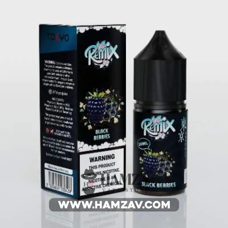 Tokyo E Juice Saltnic Remix Black Berries - طوكيو سولت ريمكس ميكس توت اسود ساقع Premium Liquid