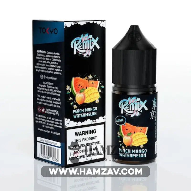 Tokyo E Juice Saltnic Remix Peach Mango Watermelon - طوكيو سولت ريمكس خوخ