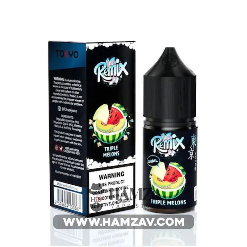 Tokyo E Juice Saltnic Remix Triple Melon - طوكيو سولت ريمكس بطيخ كنتالوب شمام ساقع Premium Liquid
