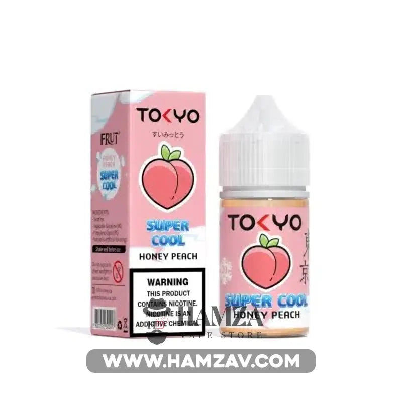 Tokyo E Juice Saltnic Super Cool Honey Peach - طوكيو سولت سوبر كوول خوخ سكري Premium Liquid