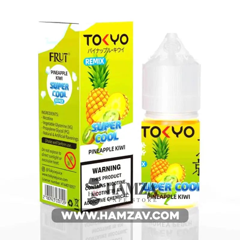 Tokyo E Juice Saltnic Super Cool Pineapple Kiwi - طوكيو سولت سوبر كوول اناناس كيوي Premium Liquid