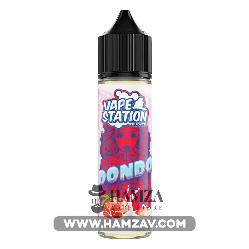 Vape Station Dondo - فيب ستيشن بسكويت كريمة فراولة Dl (60Ml) / 3Mg Egyptian Liquid