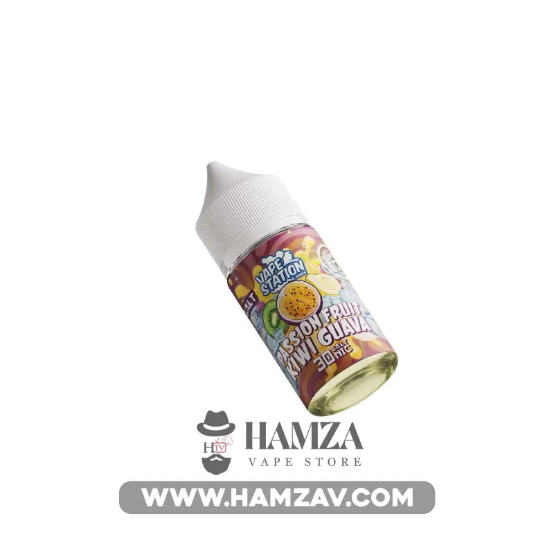 Vape Station Saltnic Super Ice Passion Fruit Kiwi Guava - فيب ستيشن سولت سوبر