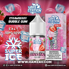 Vape Station SaltNic Super Ice Strawberry Bubblegum فيب ستيشن سولت سوبر ايس لبان فراوله.jpg Egyptian Liquid