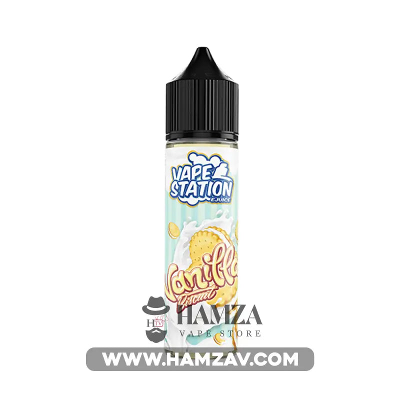 Vape Station Vanilla Biscuit - فيب ستيشن بسكويت فانيليا Dl (60Ml) / 3Mg Egyptian Liquid
