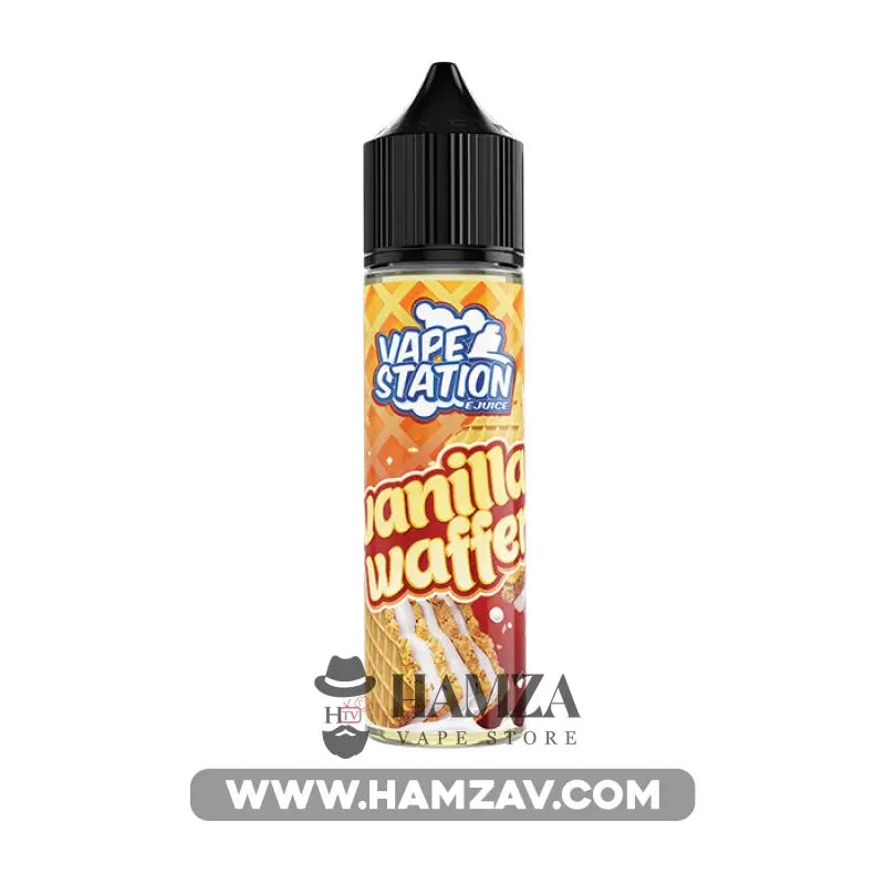 Vape Station Vanilla Waffer - فيب ستيشن ويفر فانيليا Dl (60Ml) / 3Mg Egyptian Liquid