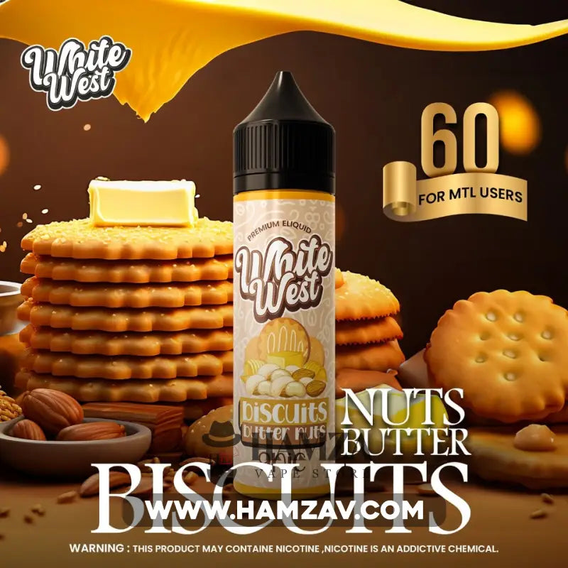 White West E Liquid Biscuits Butter Nuts - وايت ويست بسكويت زبدة مكسرات Egyptian