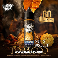 White West E Liquid Tobacco Biscuit Nuts - وايت ويست توباكو بسكويت مكسرات Egyptian