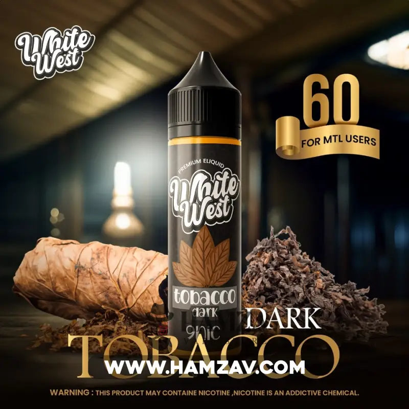 White West E Liquid Tobacco Dark - وايت ويست توباكو دارك خشن Egyptian