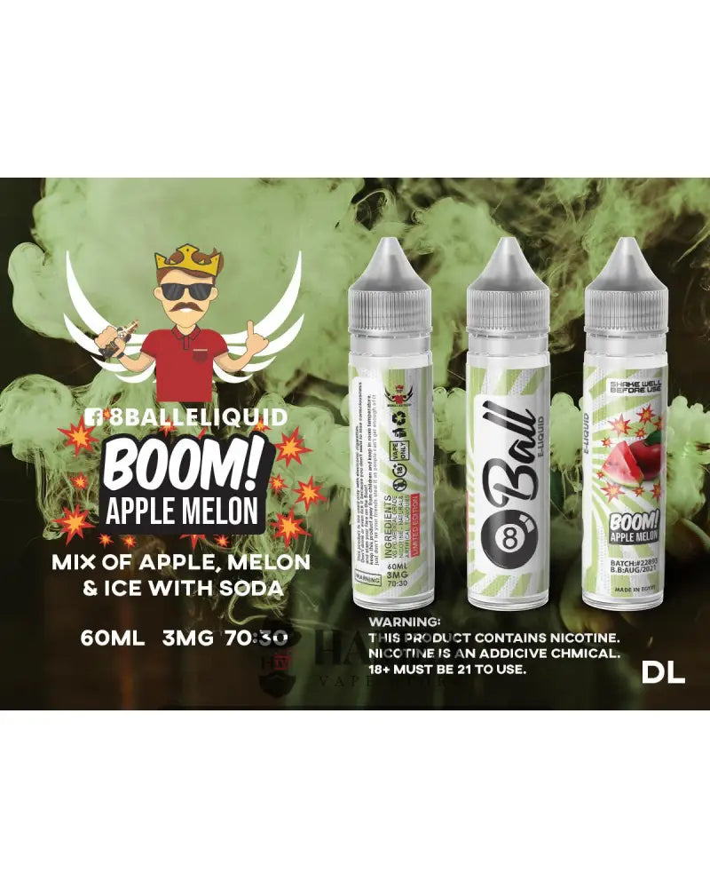 8 Ball Boom Apple Melon - Egyptian Liquid