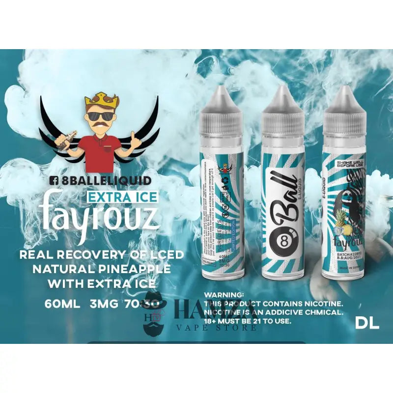 8 Ball Fayrouz Extra Ice - Egyptian Liquid