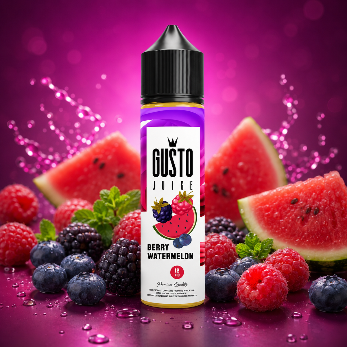 Gusto Eliquid Berry Watermelon - جوستو ليكويد توت بطيخ