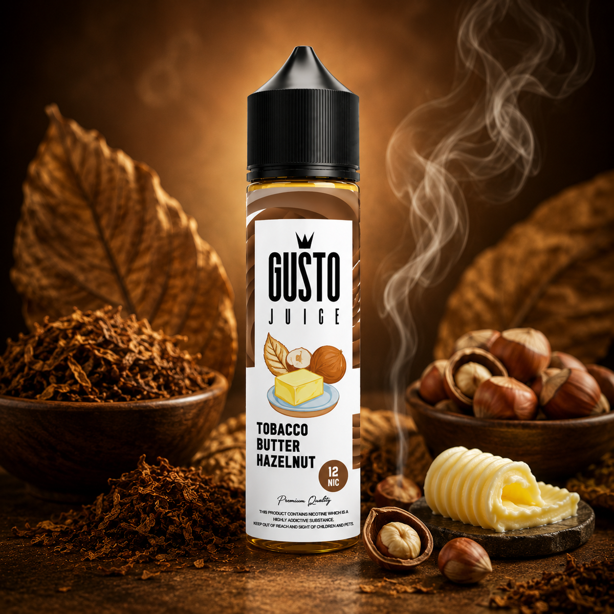 Gusto Eliquid Tobacco Butter Hazelnut - جوستو ليكويد توباكو زبدة بندق