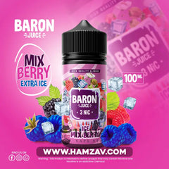 Baron Juice Ice Mix Berry - بارون ميكس توت ساقع Egyptian Liquid