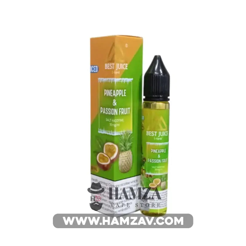 Best Juice Saltnic Iced Pineapple Passionfruit - بيست جوس سولت نيكوتين اناناس باشون فروت ساقع Premium Liquid
