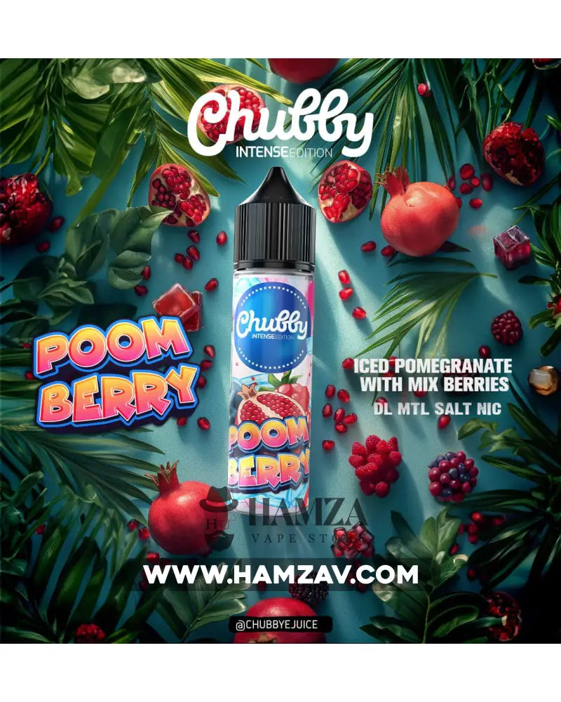 Chubby Poom Berry Ice - تشابي ميكس توت رمان ساقع Dl (60Ml) / 3Mg Egyptian Liquid