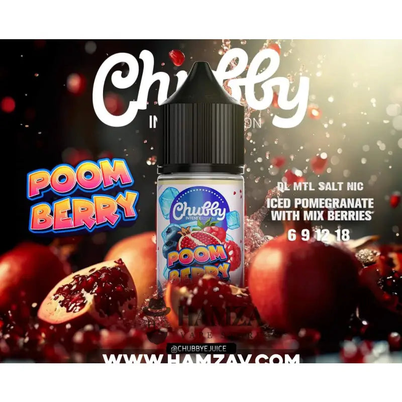 Chubby Poom Berry Ice - تشابي ميكس توت رمان ساقع Mtl (30Ml) / 6Mg Egyptian Liquid