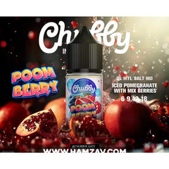 Chubby Poom Berry Ice - تشابي ميكس توت رمان ساقع Mtl (30Ml) / 6Mg Egyptian Liquid