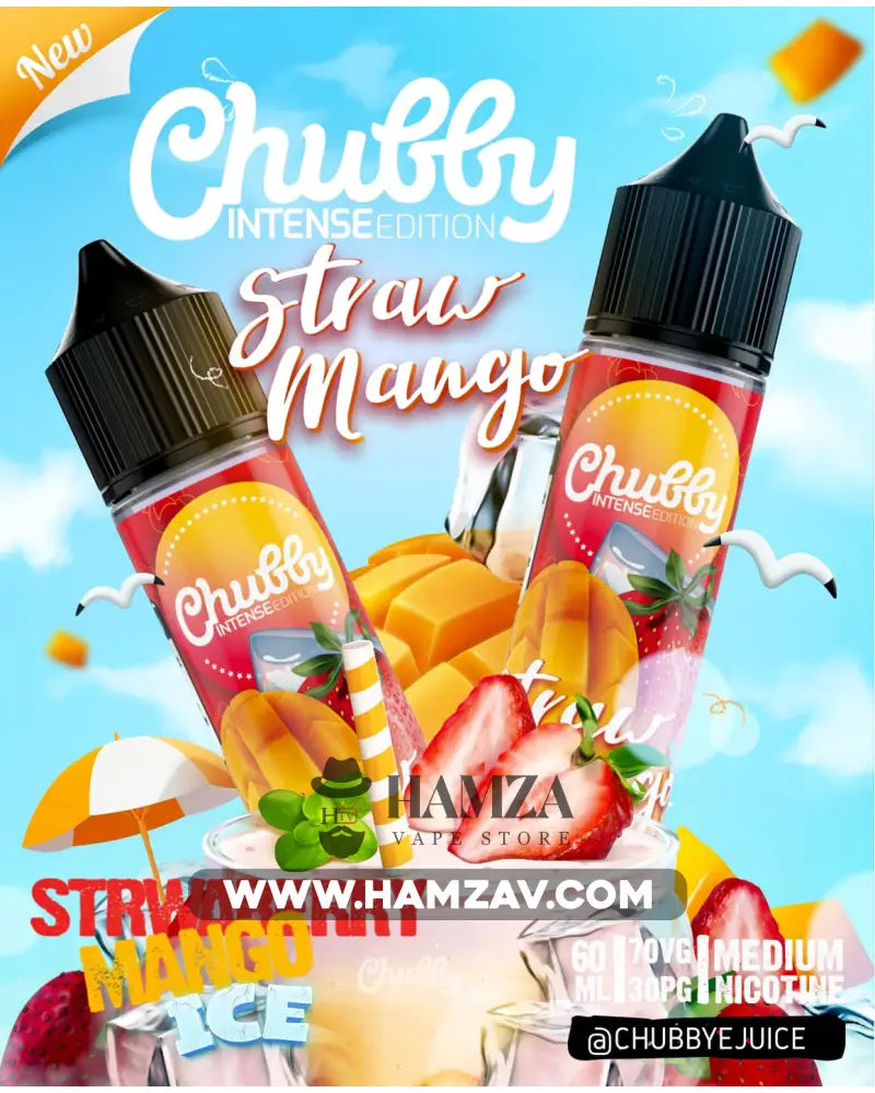 Chubby Strawberry Mango Ice - Dl (60Ml) / 3Mg Egyptian Liquid