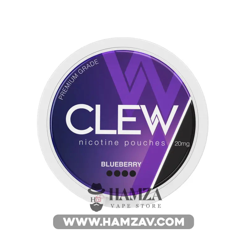 Clew Nicotine Pouches Blueberry - كلو اكياس النيكوتين الرطبة بطعم البلوبيري 20mg (20 Pouches) Disposable