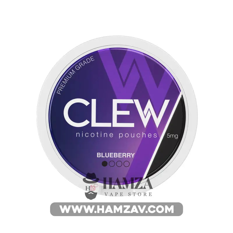 Clew Nicotine Pouches Blueberry - كلو اكياس النيكوتين الرطبة بطعم البلوبيري 5mg (20 Pouches) Disposable