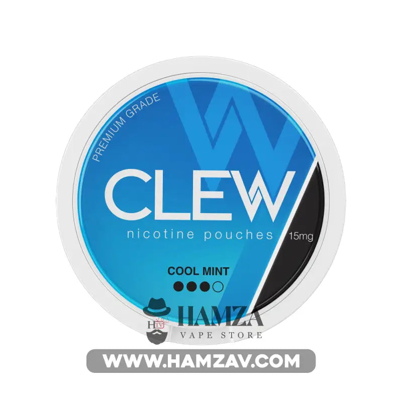 Clew Nicotine Pouches Cool Mint - كلو اكياس النيكوتين الرطبة بطعم النعناع البارد 15mg (20 Pouches) Disposable