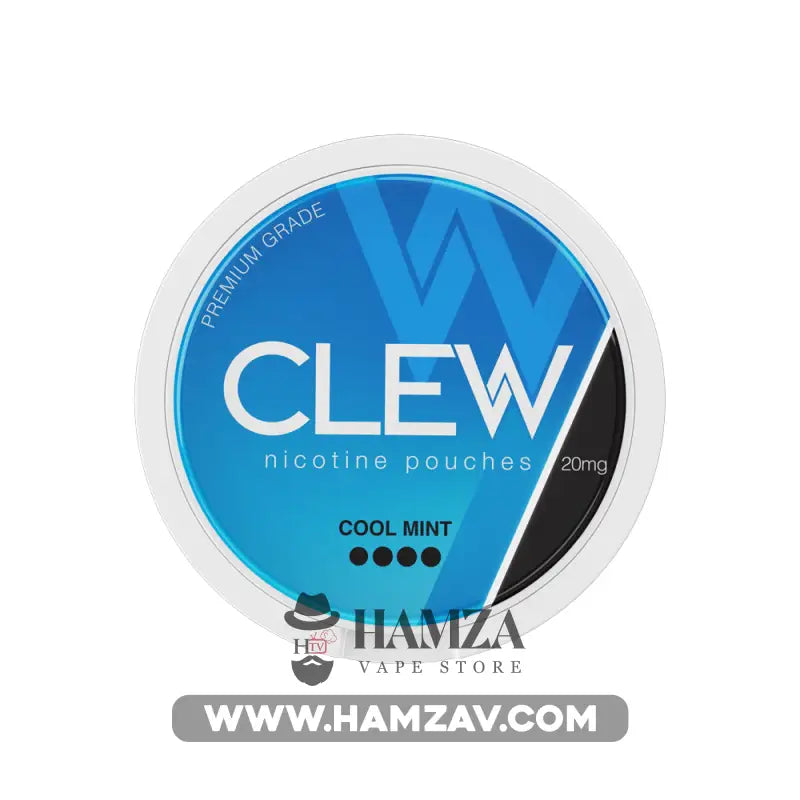 Clew Nicotine Pouches Cool Mint - كلو اكياس النيكوتين الرطبة بطعم النعناع البارد 20mg (20 Pouches) Disposable