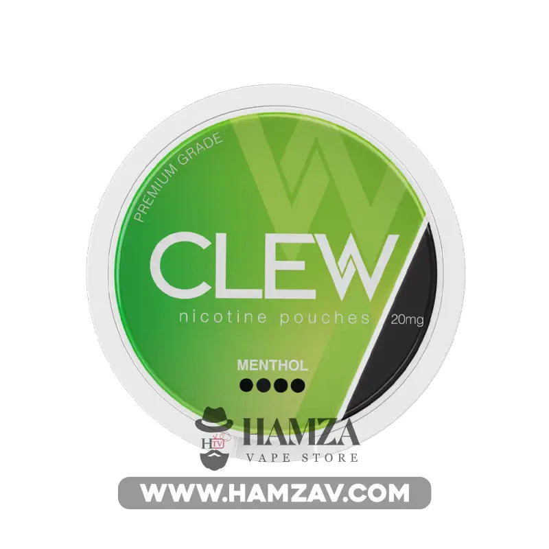 Clew Nicotine Pouches Menthol - كلو اكياس النيكوتين الرطبة بطعم المنثول 20mg (20 Pouches) Disposable