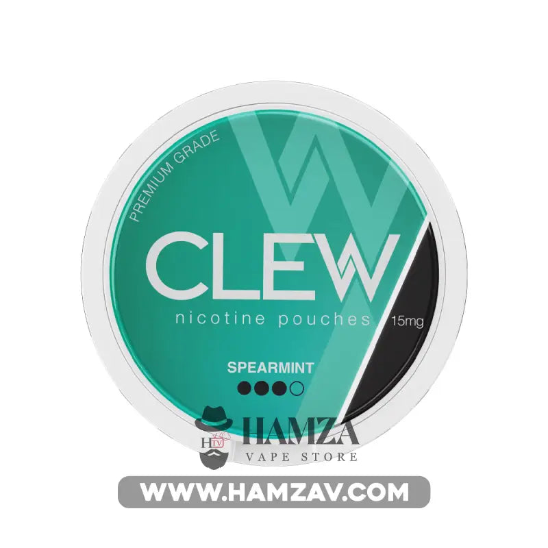 Clew Nicotine Pouches Spearmint - كلو اكياس النيكوتين الرطبة بطعم النعناع الاخضر 15mg (20 Pouches) Disposable