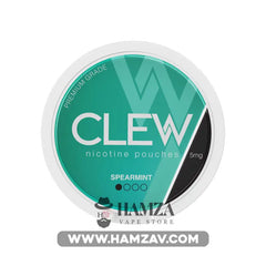 Clew Nicotine Pouches Spearmint - كلو اكياس النيكوتين الرطبة بطعم النعناع الاخضر 5mg (20 Pouches) Disposable