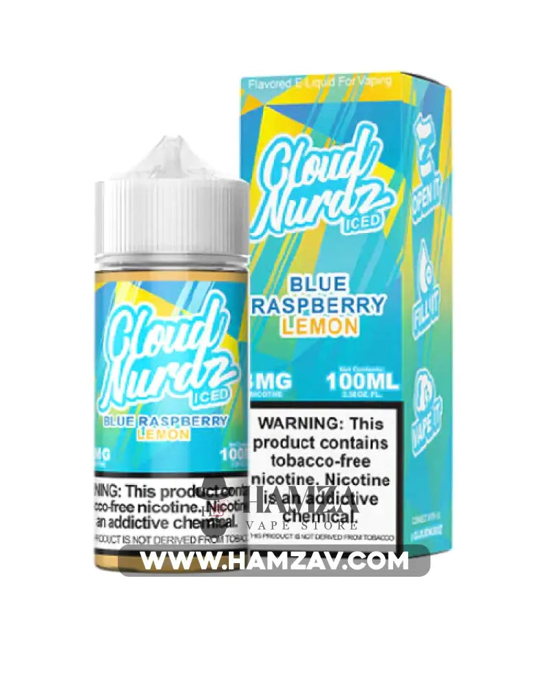 Cloud Nurdz Blue Raspberry Lemon Iced - Premium Liquid