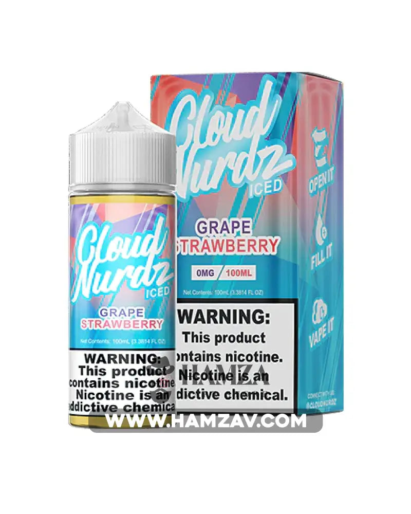 Cloud Nurdz Grape Strawberry Iced - Premium Liquid