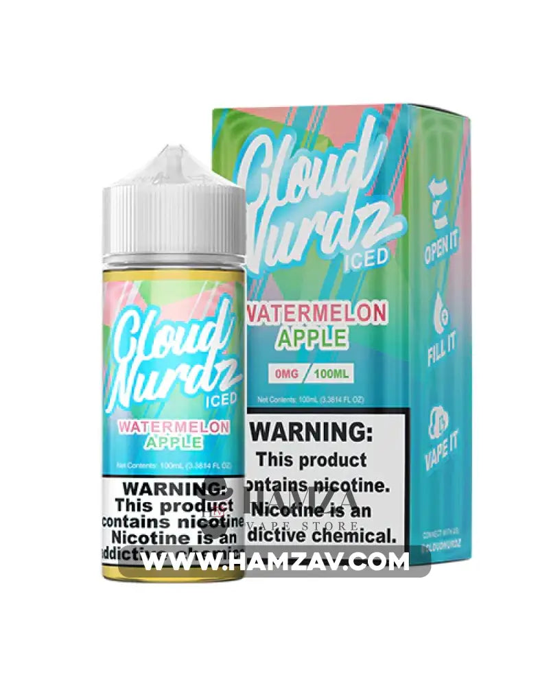 Cloud Nurdz Watermelon Apple Iced - Premium Liquid